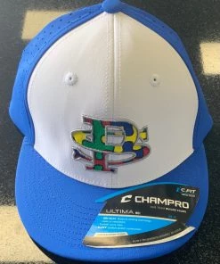 Pauer Sports Headwear Pauer Whire/Royal Autism PS Champro HC2