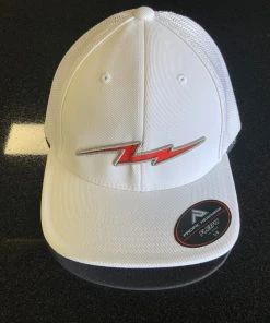 Pauer Sports Headwear Pauer White Red Bolt Pacific 404m