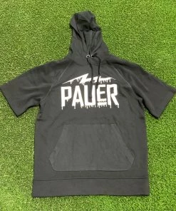 Pauer Sports Just Dropped Pauer Black/White Drip Short Sleeve Hooded Sweatshirt