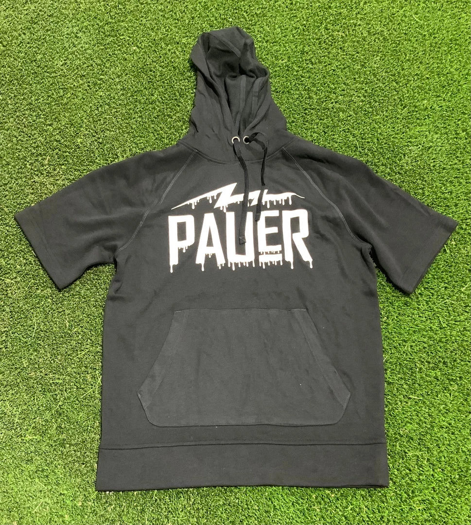 Pauer Sports Just Dropped Pauer Black/White Drip Short Sleeve Hooded Sweatshirt 3 Pauer Sports Just Dropped Pauer Black/White Drip Short Sleeve Hooded Sweatshirt