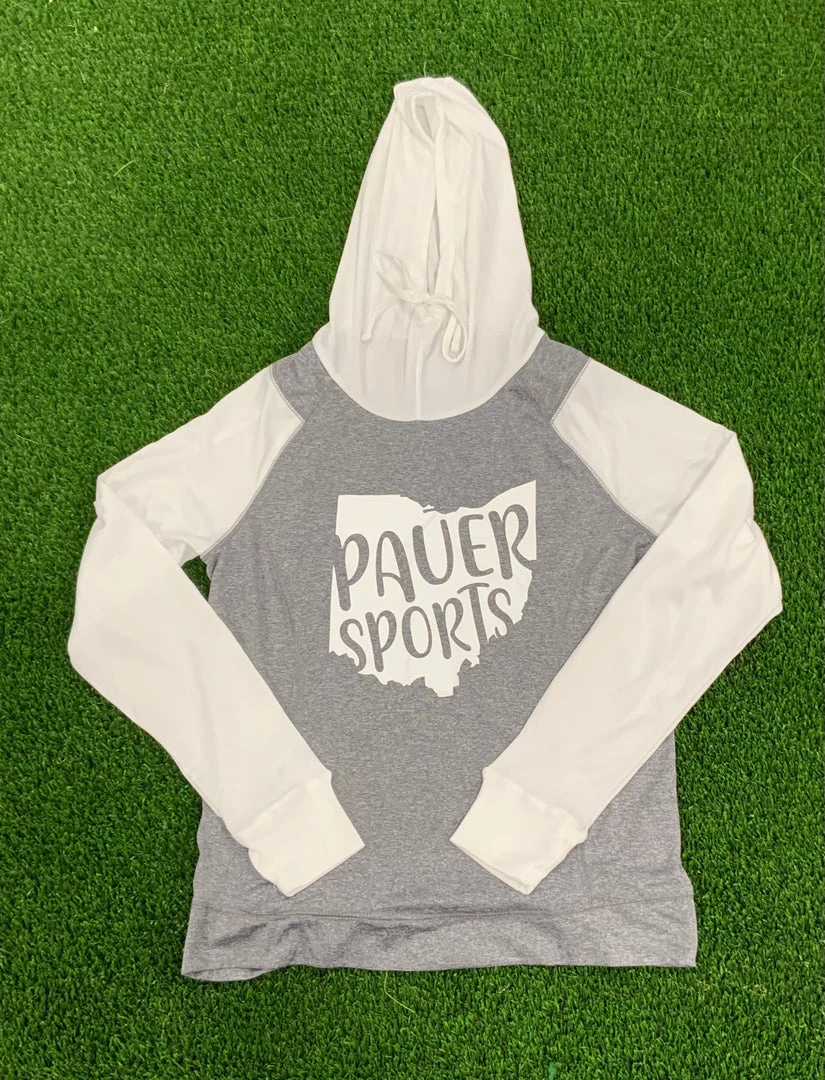 Pauer Sports Just Dropped Pauer Womans Holloway Grey/White Hoodie 3 Pauer Sports Just Dropped Pauer Womans Holloway Grey/White Hoodie