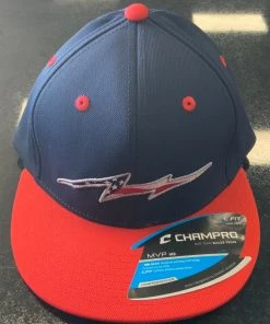 Pauer Sports Headwear Pauer Navy/Red AMERICA Bolt Champro Hc2