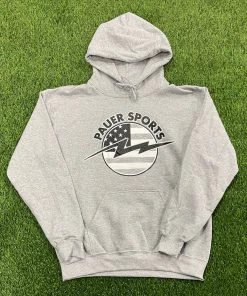 Pauer Sports Pauer Bolt USA Black/White Hoodie Grey
