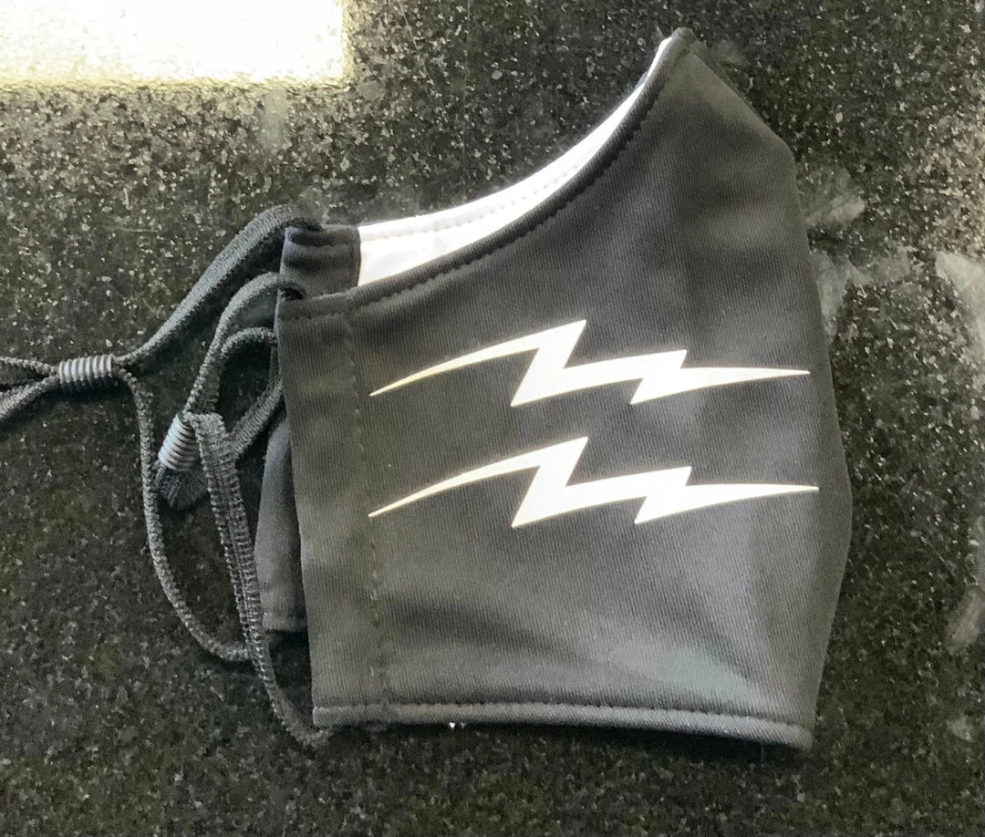 Pauer Sports Pauer Bolt Face Mask - Black Facemask 3 Pauer Sports Pauer Bolt Face Mask - Black Facemask