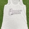 Pauer Sports Pauer Script White Women’s Tanks
