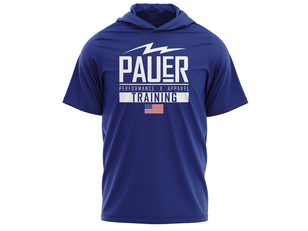 Pauer Sports Kids Pauer Training Fleece Short Sleeve Hooded Pullover 6 Pauer Sports Kids Pauer Training Fleece Short Sleeve Hooded Pullover
